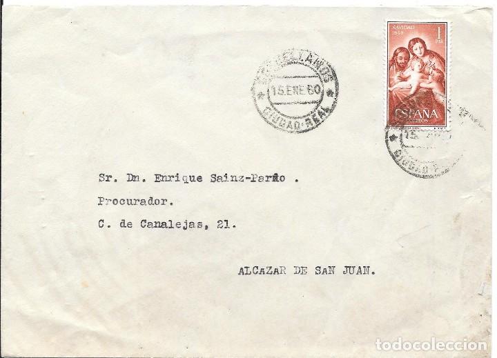 Francobolli: NAVIDAD 1959 EDIFIL 1253. SOBRE CIRCULADO DE SOCUELLAMOS - CIUDAD REAL A ALCAZAR DE SAN JUAN. 1960