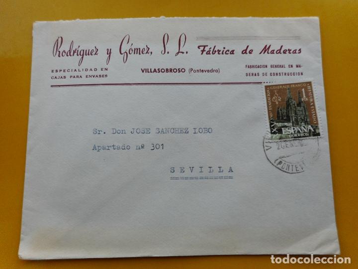 Francobolli: ANTIGUO SOBRE.RODRIGUEZ Y GOMEZ.FABRICA DE MADERAS.VILLASOBROSO.PONTEVEDRA.