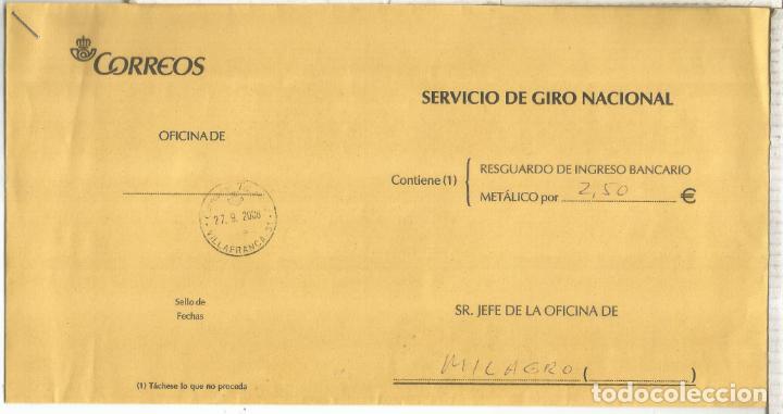 Francobolli: VILLAFRANCA NAVARRA SOBRE SERVICIO DE GIRO NACIONAL