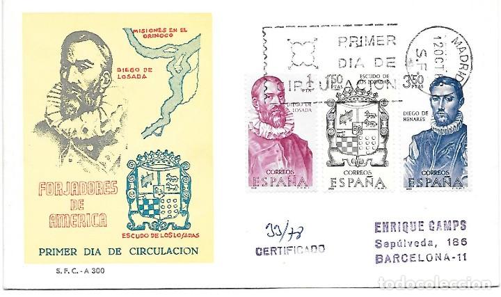 Timbres: TEMA COLON DESCUBRIMIENTO DE AMERICA FORJADORES 1968 SOBRE PRIMER DIA CIRCULADO