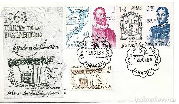 Timbres: TEMA COLON DESCUBRIMIENTO DE AMERICA FORJADORES 1968 SOBRE PRIMER DIA