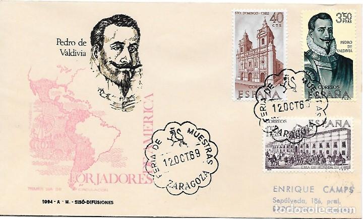 Timbres: TEMA COLON DESCUBRIMIENTO DE AMERICA FORJADORES 1969 SOBRE PRIMER DIA CIRCULADO