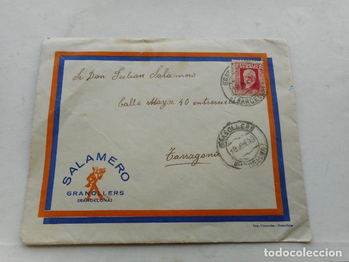 Timbres: ANTIGUO SOBRE CIRCULADO.SALAMERO.GRANOLLERS.1933? REPUBLICA