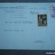 Sellos: BARCELONA TARJETA PUBLICIDAD SEDAS ROS-CAMPAÑA AÑO 1940. Lote 283035123