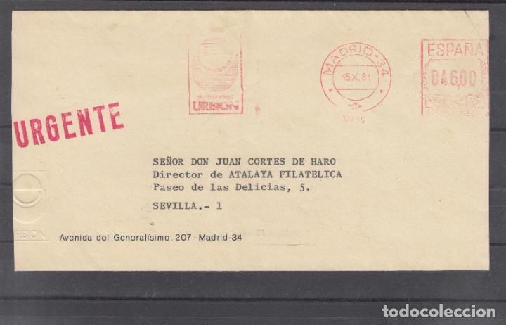 Sellos: franqueo mecanico 12785 Madrid -34, ediciones urbion - Foto 1