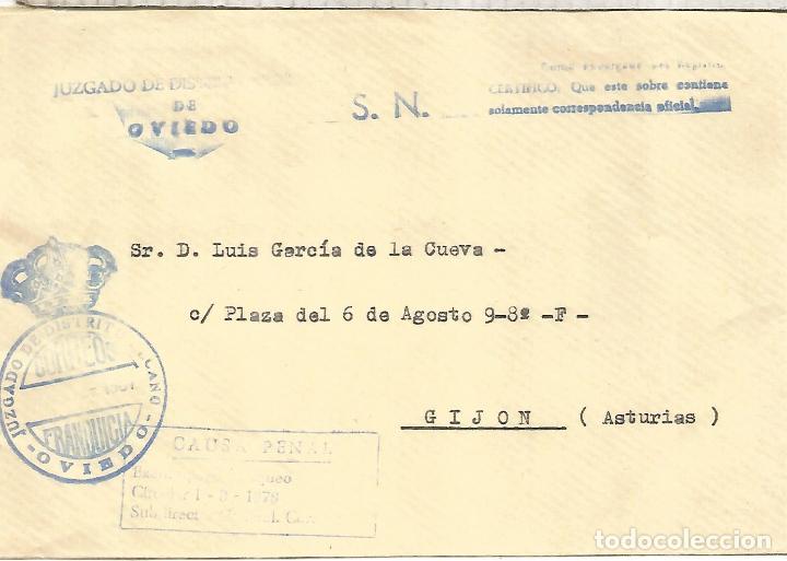 Briefmarken: OVIEDO ASTURIAS CC CON FRANQUICIA JUZGADO DE INSTRUCCION