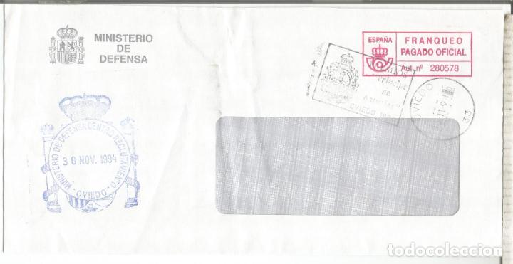 Francobolli: OVIEDO ASTURIAS CC CON FRANQUEO PAGADO MINISTERIO DEFENSA MAT PREMIOS PRINCIPE DE ASTURIAS 1994