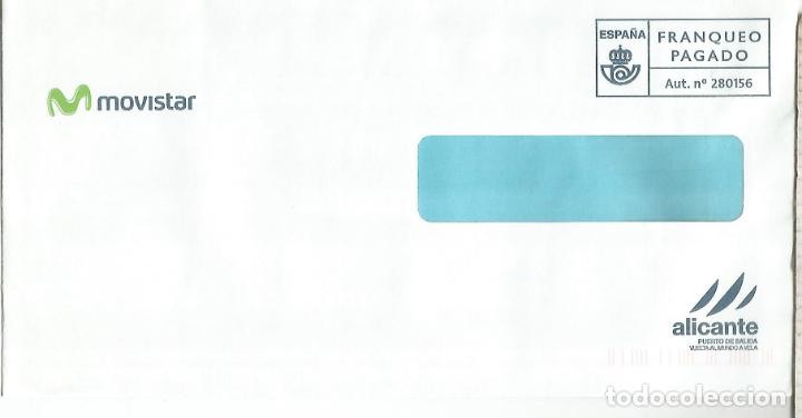 Stamps: FRANQUEO PAGADO MOVISTAR TELEPHONE TELEFONO SAIL VELA