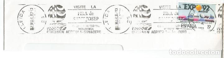 Francobolli: FRAGMENTO CON MAT RODILLO LERIDA 1987 FIRA DE SANT JOSEP