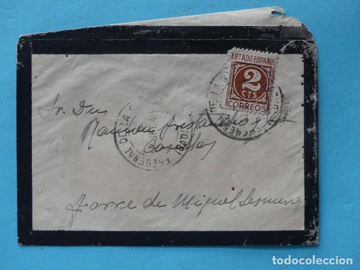 Sellos: FILATELIA - FREGENAL DE LA SIERRA BADAJOZ - SOBRE CIRCULADO FECHADOR 7 SEPTIEMBRE 1944
