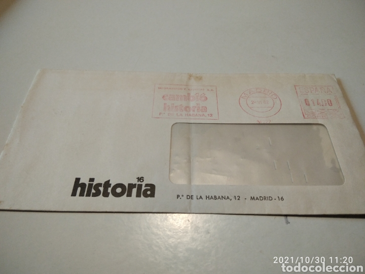 Selos: Sobre circulado cambio 16 informaci&oacute;n y revistas
