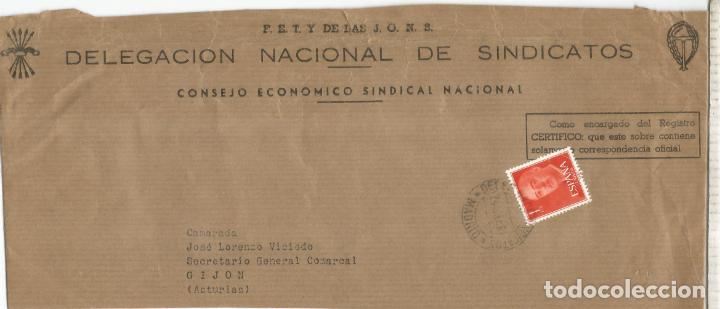 Selos: FRONTAL PAQUETE CON MAT DELEGACION NACIONAL DE SINDICATOS MADRID