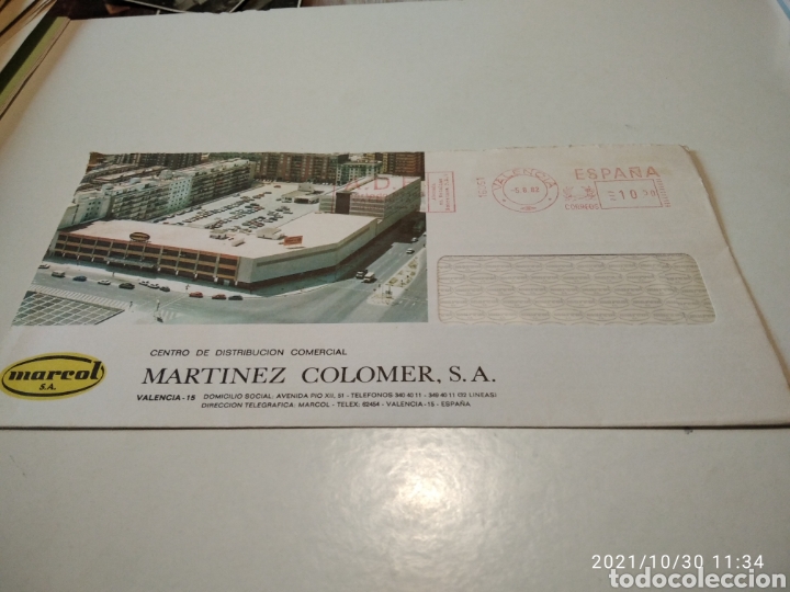 Sellos: Sobre marcol centro de distribuci&oacute;n comercial Valencia - Foto 1