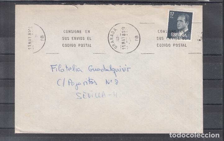 Sellos: -GRANADA 18, matasellos RODILLO, CONSIGNE EN / SUS ENVIOS EL / CODIGO POSTAL - Foto 1