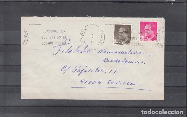 Sellos: -GUADIX (GRANADA), matasellos RODILLO, CONSIGNE EN / SUS ENVIOS EL / CODIGO POSTAL - Foto 1