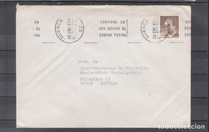 Sellos: -HUESCA 22, matasellos RODILLO, CONSIGNE EN / SUS ENVIOS EL / CODIGO POSTAL - Foto 1