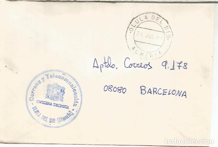Stamps: OLULA DEL RIO ALMERIA CC CON FRANQUICIA OFICINA DE CORREOS