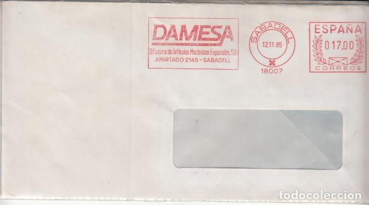 Sellos: SOBRE: 1985 SABADELL. DAMESA - Foto 1