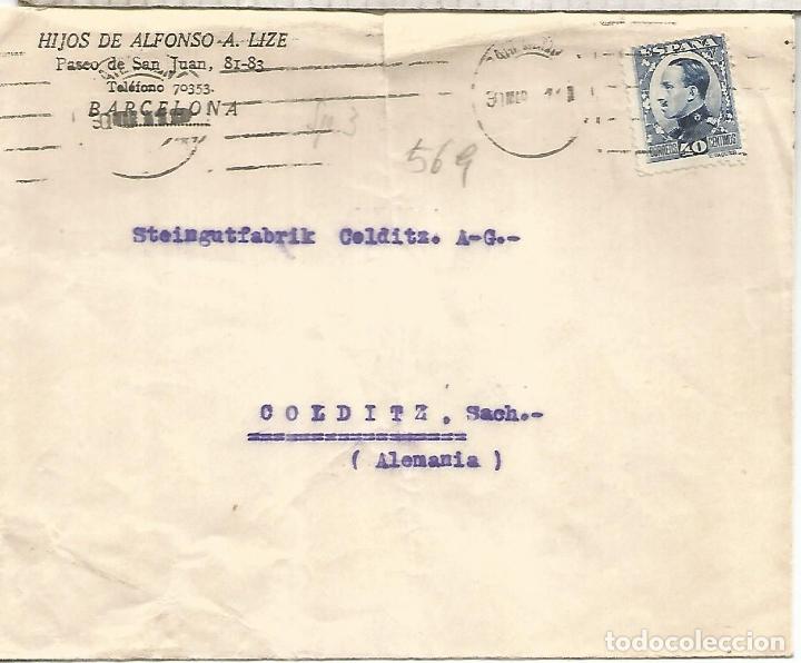 Sellos: BARCELONA A COLDITZ SELLO ALFONSO XIII - Foto 1