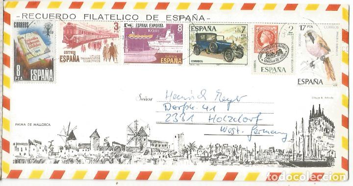 Timbres: SOBRE TURISTICO MAT PORTO CRISTO BALEARES SELLOS TRANSPORTE TREN COCHE BARCO PAJARO EUSKADI