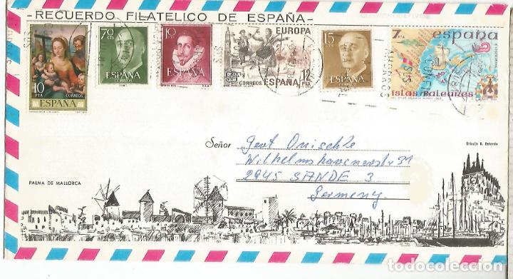 Selos: SOBRE TURISTICO MAT EL ARENAL BALEARES SELLOS EUROPA CEPT BAILE JOTA DANCE ARTE RELIGION MAPA