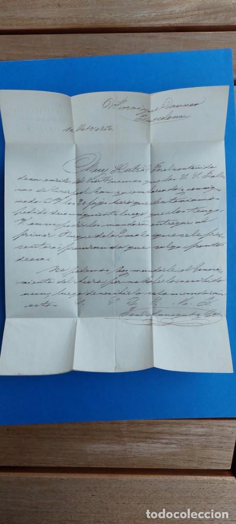 Sellos: CARTA 1856 BARCELONA 4 CUARTOS - Foto 4