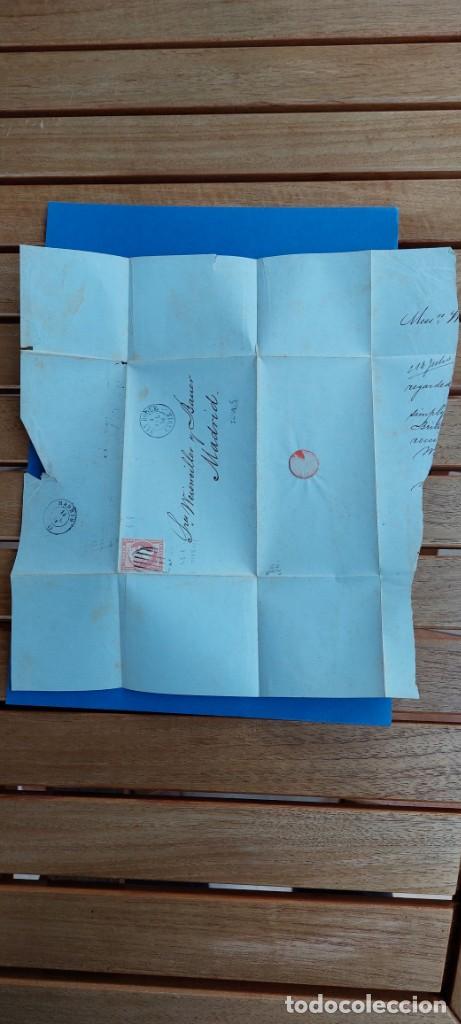 Sellos: CARTA 1858 MADRID 4 CUARTOS - Foto 3