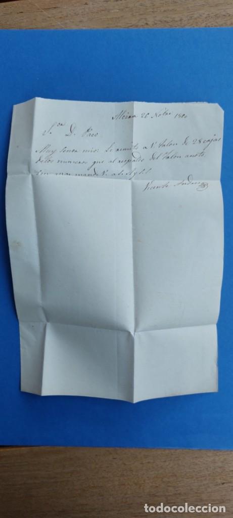 Sellos: SOBRE 1860 VALENCIA SELLO ISABEL 4 CUARTOS - Foto 4
