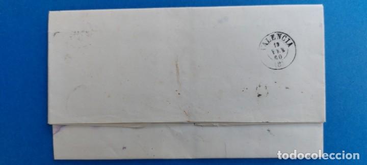 Sellos: CARTA 1860 VALENCIA 4 CUARTOS - Foto 2
