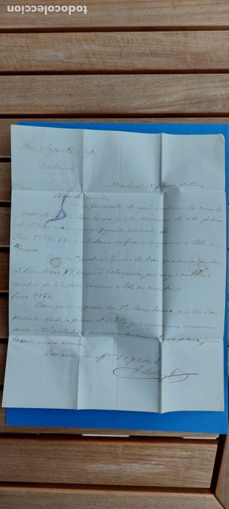 Sellos: CARTA 1860 VALENCIA 4 CUARTOS - Foto 4