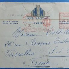 Sellos: SOBRE 1932 HOTEL NATIONAL MADRID A VERSAILLES (FRANCIA) MATASELLOS MADRID 40C