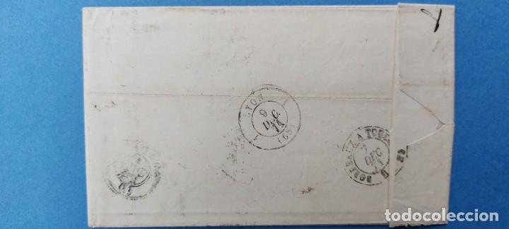 Sellos: SOBRE 1871 MADRID A LYON ALEGORIA 12 CUARTOS - Foto 2