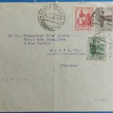 Sellos: SOBRE 1933 SANTA ISABEL FER POO (MALABO GUINEA) A PARIS (FR) TERRITORIOS ESPANOLES GOLFO GUINEA
