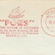 Sellos: 1979. MADRID. FRANQUEO MECÁNICO. FRAGMENTO. PONS. CENTRAL TÉCNICA DE GESTIONES. MÁQUINA 11400.