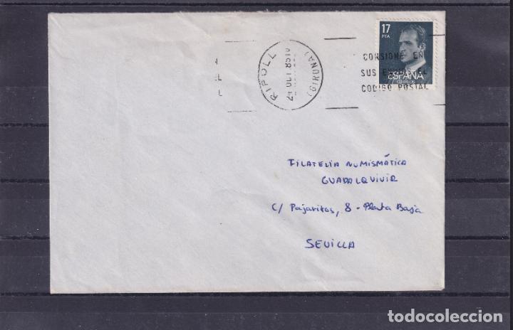 Sellos: -RIPOLL (GIRONA), matasellos RODILLO, CONSIGNE EN / SUS ENVIOS EL / CODIGO POSTAL - Foto 1