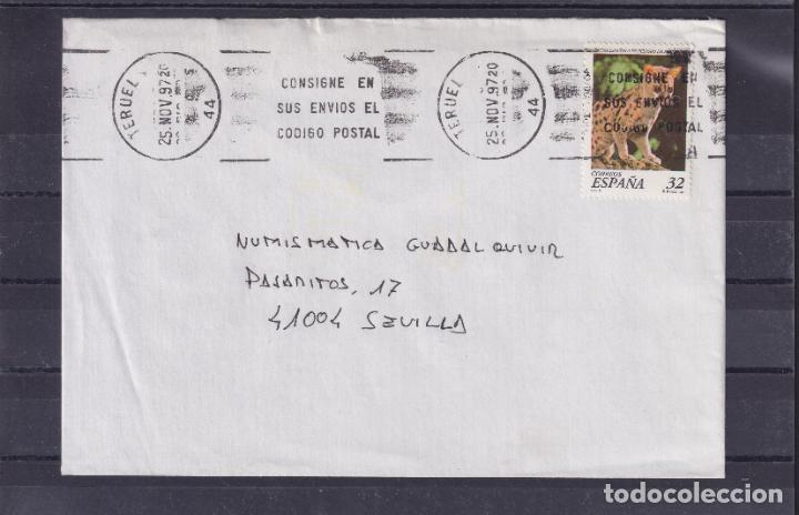 Sellos: -TERUEL 44, matasellos RODILLO, CONSIGNE EN / SUS ENVIOS EL / CODIGO POSTAL - Foto 1