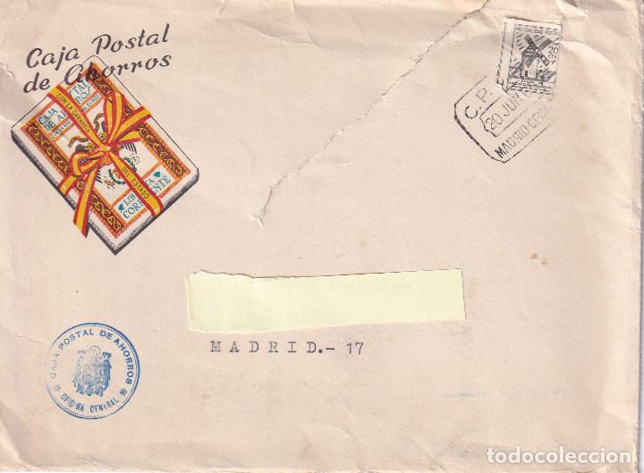 Timbres: SOBRE CAJA POSTAL DE AHORROS