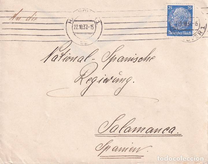 Timbres: CORRESPONDENCIA - ALEMANIA - SALAMANCA 1937