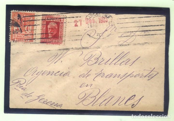 Timbres: B-0425- SOBRE DE DEFUNCI&Oacute;N FRANQUEADO EN 1933