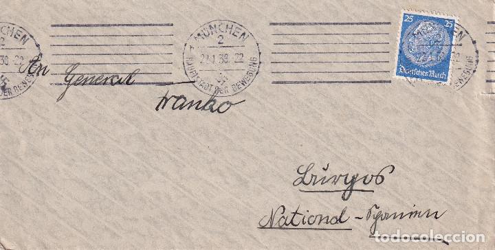 Stamps: SOBRE CORRESPONDENCIA - ALEMANIA ESPA&Ntilde;A - GENERAL FRANCO 1938