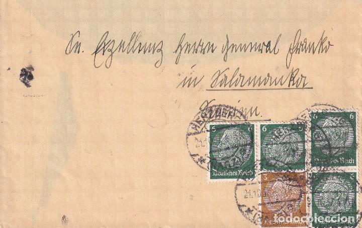 Timbres: SOBRE CORRESPONDENCIA - ALEMANIA ESPA&Ntilde;A - GENERAL FRANCO 1937