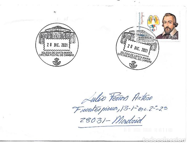 Briefmarken: EDIFIL 4668 CENTENARIO MIGUEL SERVET. CIRCULADO DE CAMBRE A MADRID FECHADOR TURISTICO