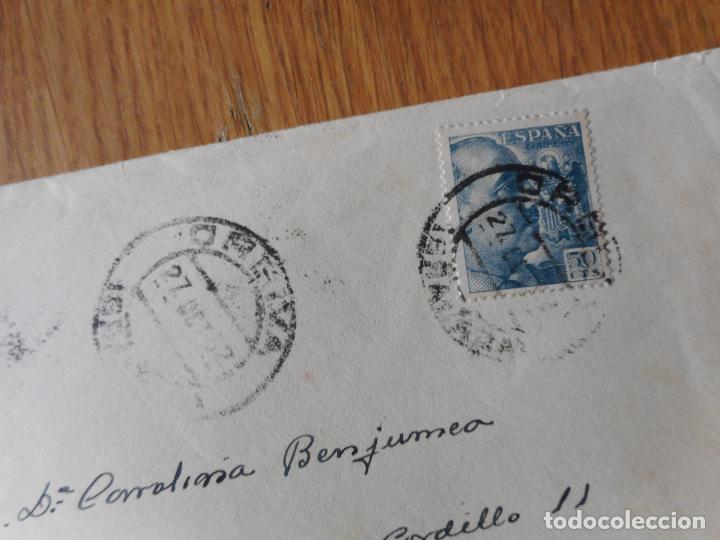 Sellos: ANTIGUO SOBRE CIRCULADO.ORGIVA GRANADA 1952 - Foto 2