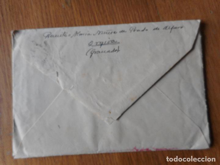 Sellos: ANTIGUO SOBRE CIRCULADO.ORGIVA GRANADA 1952 - Foto 3