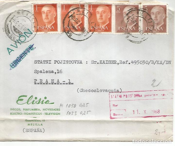 Sellos: MELILLA CC A PRAGA 1968 SELLOS BASICA - Foto 1