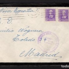 Sellos: SAN SEBASTIÁN 1939, CENSURA MILITAR DE CORREOS, GOBIERNO MILITAR GIPUZCOA, HISTORIA POSTAL.. Lote 316443513