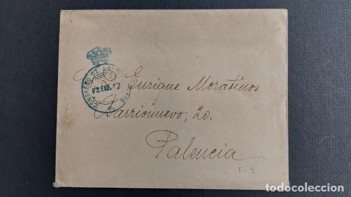 Sellos: SOBRE 1912 PALENCIA MARCA POSTAL DE LOS DIPUTADOS - Foto 1