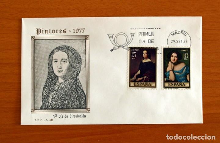Sellos: Sobre el 1&ordm; Primer D&iacute;a de Circulaci&oacute;n -Pintores -S.F.C.-A 488 -A&ntilde;o 1977