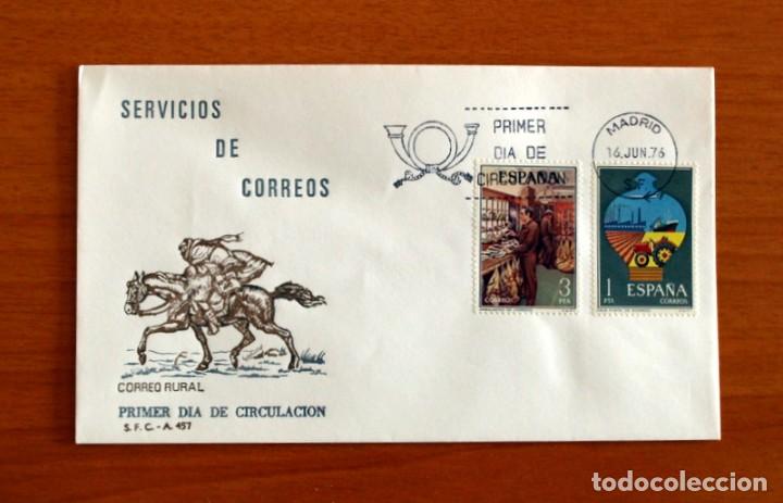 Sellos: Sobre el 1&ordm; Primer D&iacute;a de Circulaci&oacute;n - Servicio de Correos - S.F.C.- A 457 - A&ntilde;o 1976