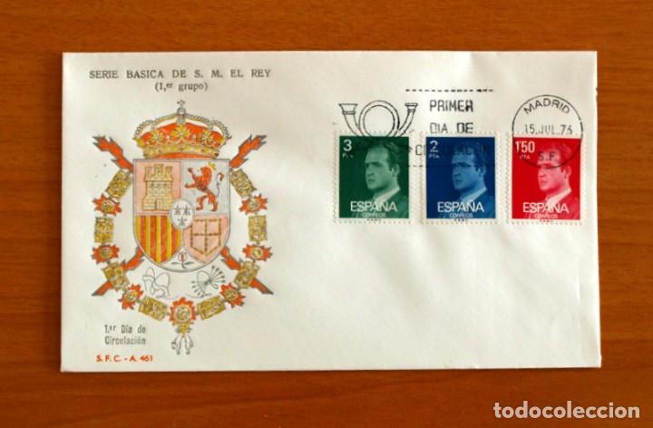 Sellos: Sobre el 1&ordm; Primer D&iacute;a de Circulaci&oacute;n -Serie b&aacute;sica de S M el Rey -Grupo 1 - S.F.C.- A 461 -A&ntilde;o 1976